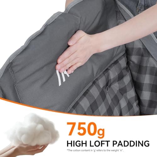 Huskfirm 2 Pack Camping Chairs Oversized Padded Camping Chair Heavy-Duty Foldable Camping Chairs with Cup Holder and Cooler Bag Portable Lawn Chair for Sports Outdoors-Support 450LBS, Grey 7