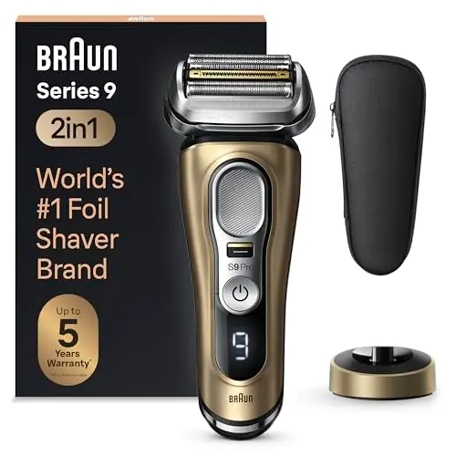Braun Series 9 Pro 9419s Electric Shaver for Men, Wet & Dry Razor, Shaving Kit with 4+1 Head with ProLift Trimmer