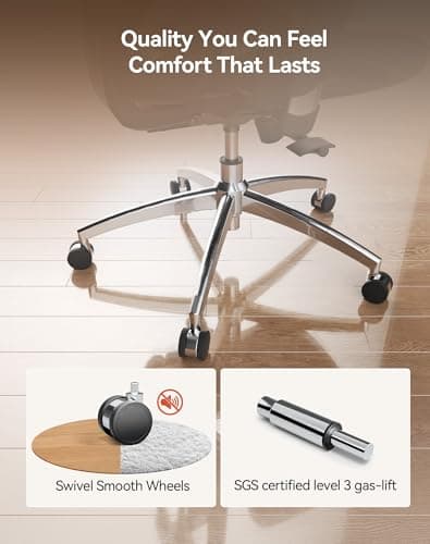 SIHOO M57 Ergonomic Mesh Office Chair, High Back Home Desk Chair with 3D Armrests, Lumbar Support and Adjustable Headrest, Comfortable Computer Chair, Big & Tall Office Chair Hold 330 LBS-Black 12