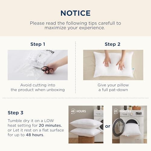 Bedsure Pillows Queen Size Set of 2, Prewashed Ultra-Soft Bed Pillows, Hotel Luxury Down Alternative Filling, Breathable & Fluffy for Back, Side, Stomach Sleepers 7