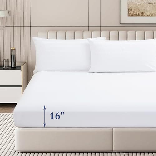 Split King/2 Pack Twin XL Fitted Sheet Only, 100% Egyptian Cotton, 600 Thread Count, 8"-16" Deep Pocket Sateen Weave Bottom Sheet, Soft Breathable Hotel Quality (Split King/2 Pack Twin XL, White) 6