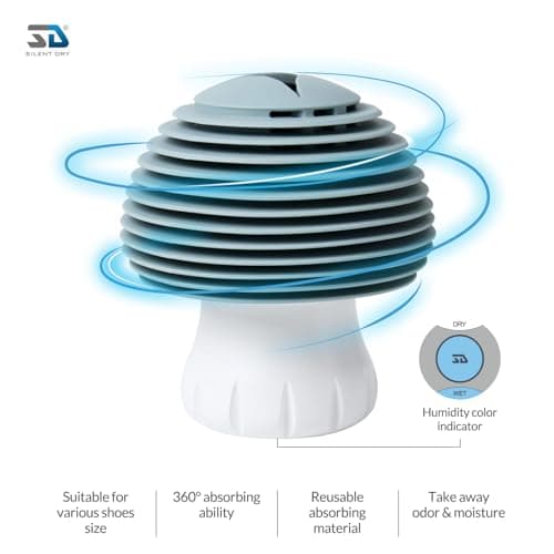 Silent Dry Mushroom Dehumidifier, Cordless, Wireless, Fast and Rechargeable, effective for up to 20L Shoe box, for Home, Bathroom, Camera, Kitchen, Storage, Cabinet, Shoe 5