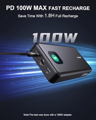 140W Power Bank, 25000mAh Laptop Portable Charger with Smart Digital Display, PD3.1 Fast Charging Battery Pack for MacBook Dell XPS iPad Tablet Steam Deck iPhone 17-12 Series Samsung Switch and More 7