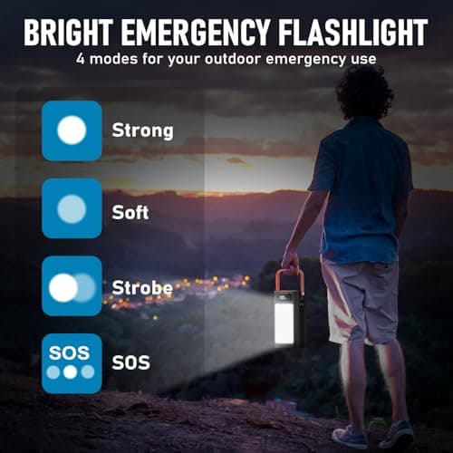 PGYOB Portable Power Bank Power Station, 27000mAh Outdoor Generator with SOS Light, Backup Battery Charger for MacBook, iPhone, Samsung, Home use, Outdoor Camping, RV Trip 5