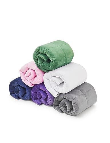 TONGDADA Weighted Lap Blanket 7lbs for Adult,Perfect for Relaxation, Lounging, Napping, Sleeping & Travel,Luxury Minky Weighted Body Blanket,Weighted Throw Blanket-Dark Grey Minky, 29" x 24" 6