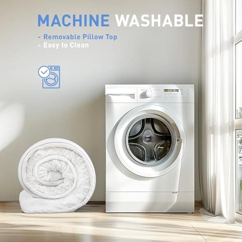 Dual Layer 3 Inch Memory Foam Mattress Topper King Size, 2 Inch Cooling Gel Memory Foam Plus 1 Inch Pillow Top Mattress Pad Cover, with 8-21 Inch Deep Pocket 7