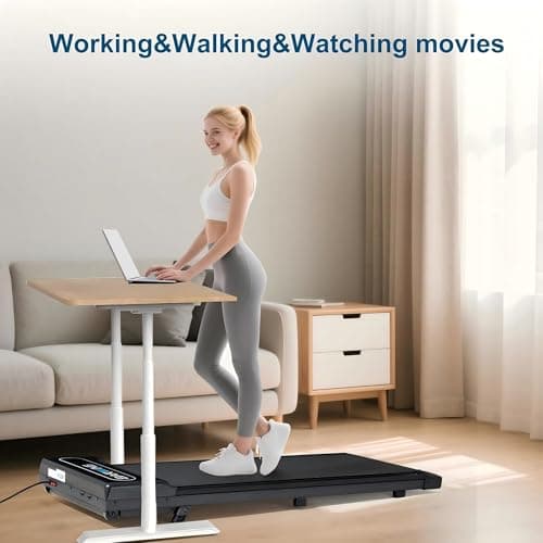 BARWING 6.5MPH Walking Pad Treadmill Under Desk Walking Pad with Incline 330 lbs Mini Portable Walking Treadmill for Home Small Office with Remote Control Incline Walking pad Under Desk 6