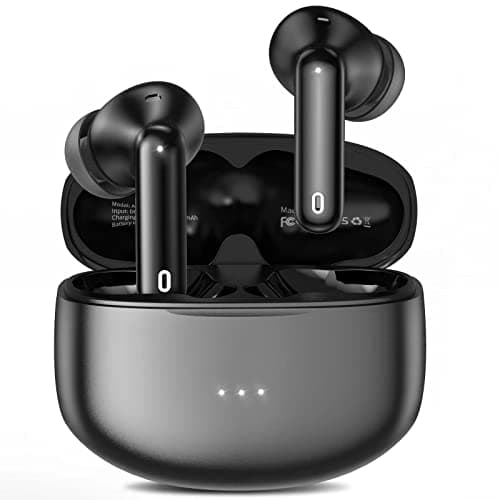 A40 Pro Wireless Earbuds, 50Hrs Playtime Bluetooth Earbuds Built in Noise Cancellation Mic with Charging Case, Headphones Stereo Sound, IPX7 Waterproof Ear buds for iPhone and Android
