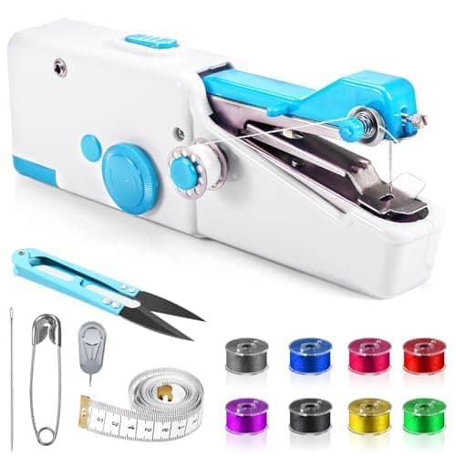 Blueberry Portable Sewing Machine - Battery & USB Operated, Easy To Use For Beginners
