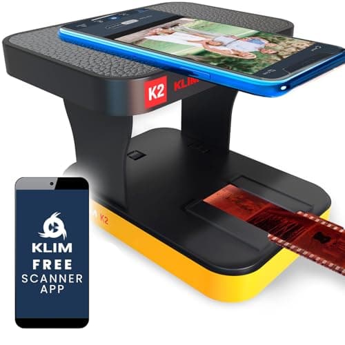 KLIM K2 Mobile Photo Digitizer 35mm - Positive & Negative Conversion - Slide and Photo Scanner - Color Developing Kit Essential - Your Own Service for Developing Negatives at Home