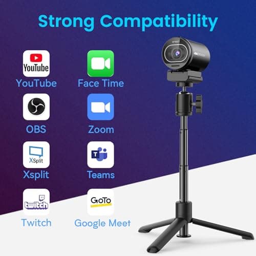 EMEET S600 4K Webcam for Streaming - Sony 1/2.55'' Sensor, PDAF Autofocus, 1080P@60FPS, 2 Noise Reduction Mics, Built-in Privacy Cover, 73° FOV, Streaming Camera for Live Commerce/Gaming/Beauty 9