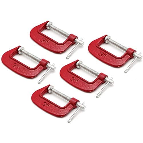 Wideskall® 2" x 1" inch Heavy Duty Malleable C Clamp (Pack of 5)
