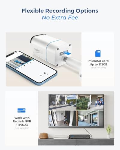 REOLINK RLC-811A PoE IP Wired Security Camera 4K - 123° FoV, 5X Optical Zoom for Outdoor Usage, Color Night Vision, Human/Vehicle/Pet Smart Detection, 2 Way Talk, Up to 512GB microSD Card 8