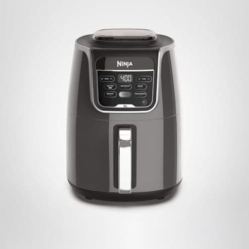 Ninja | XL Single Basket Air Fryer | 5.5 QT Capacity fits 3lbs of Wings | 5-in-1Air Fry, Roast, Bake,Reheat & Dehydrate |Dishwasher Safe Parts & Recipe Guide | Grey |AF150AMZ 10