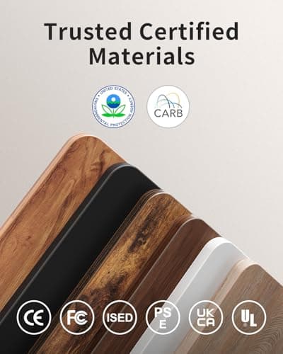 FEZIBO Standing Desk with Keyboard Tray, 55 x 24 Inch Adjustable Height Sit Stand Desk with Memory Presets for Home Office, Ergonomic Computer Workstation, Rustic Brown 9