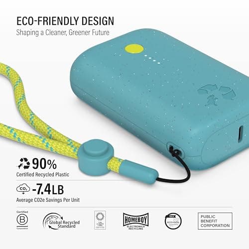 Nimble Champ Portable Charger, 10,000mAh Power Bank Fast Charging, 20W Dual USB-C Battery Pack with Cable, Travel Essential Power Bank for iPhone Laptops Galaxy Tablet Pixel iPad Macbook Kindle Airpod 7