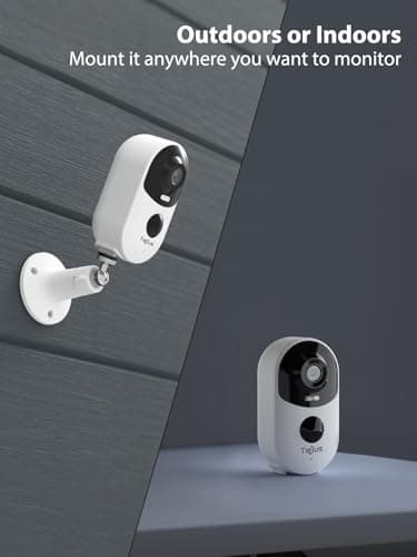 TIEJUS Security Cameras Wireless Outdoor, 3MP Home Security Camera Battery Powered with Night Vision, 2 Way Audio, PIR Detection, Spotlight & Siren, 2.4Ghz WiFi Only, IP66 Weatherproof, Cloud/SD 8