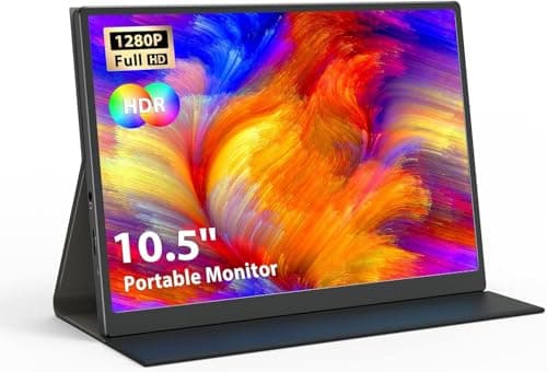 Eyoyo Portable Monitor, 10.5” FHD 1920x1280 Small Travel Monitor with HDMI USB C Input External Second Screen for Laptop 100% SRGB Tiny IPS Display