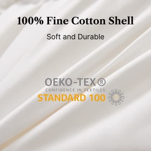 Royal Elite Feather Down Comforter Queen Size-Made in Canada-Oeko Tex 240TC Cotton Shell-Canadian Feather&Down Duvet Insert All Season-Hotel Down Duvet Insert-Cotton Duvet with Loops 6