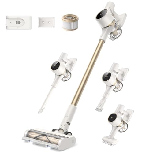 DREAME R10 Cordless Vacuum Cleaner, 120AW Powerful Stick Vacuum with Led Headlights, Anti-Tangle Brush, Up to 60 Mins Rechargeable Battery, Handheld Vacuum Deep Clean Hair, Hard Floor, Carpet