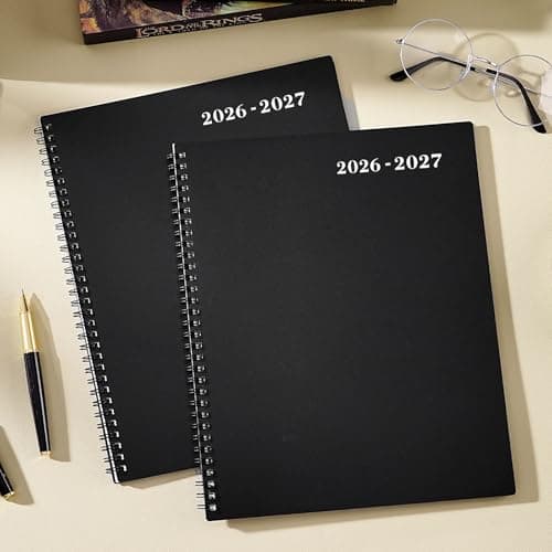 Monthly Planner 2026-2027 - JUL 2026 - DEC 2027 Planner/Calendar,18 Monthly Planner with Contacts & Passwords, 8.5" x 11" Planners 2026-2027, Colorful Tabs, Thick Paper, Black 2