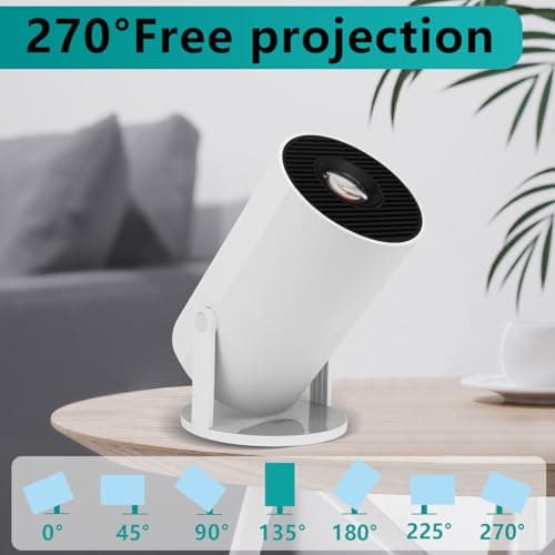 YATIEN Mini projector portable projector movie home cinema bedroom student dorm projector watch soccer competition basketball match for laptop smartphone build in TV stick play game PS5 Switch 5