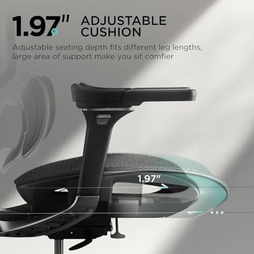 Hbada E3 Pro Ergonomic Office Chair, Big and Tall Office Chair - with 3-Zone Dynamic Lumbar Support, 4D Adjustable Headrest, 6D Adjustable Armrests, Swivel, Black(No Footrest) 9