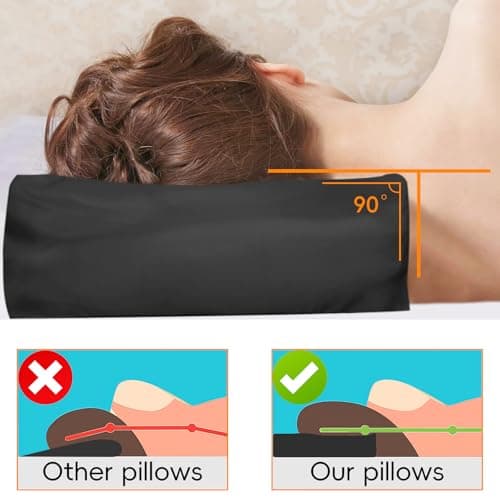 Bzvystux 2pcs Black Polyester Pillowcase for Cube Pillow, 24x12x5.5 inches, Hidden Zip, Machine Washable 5