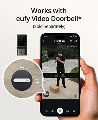 eufy Security Smart Lock C210, Keyless Entry Door Lock, Built-in WiFi Deadbolt, Smart Door Lock, No Bridge Required, Easy Installation, Touchscreen Keypad, App Remote Control, 4 AA Batteries Included 7