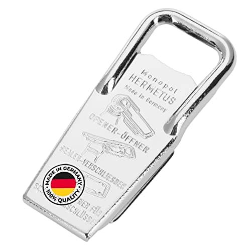 Westmark Hermetus Steel 3-in-1 Bottle Opener & Resealer – German Beer Bottle Opener with Airtight Seal, Made from Heavy-Duty Steel, Traditional Design