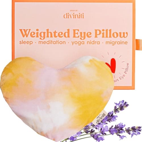 Heart Weighted Eye Mask for Sleeping - Lavender Eye Pillow, Migraine Relief, Meditation & Yoga