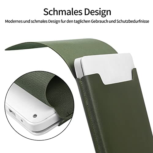 13.3-14" Laptop Sleeve, Padded Case, Thin Portable Versatile Bag Compatible With 2022 Pro 14 inch/2015 Pro 13.3 inch/2015 Air 13.3 inch (Dark Green) 5