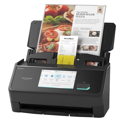 ScanSnap iX2500 Wireless or USB High-Speed Cloud Enabled Document, Photo & Receipt Scanner with Large 5" Touchscreen and 100 Page Auto Document Feeder for Mac or PC, Black