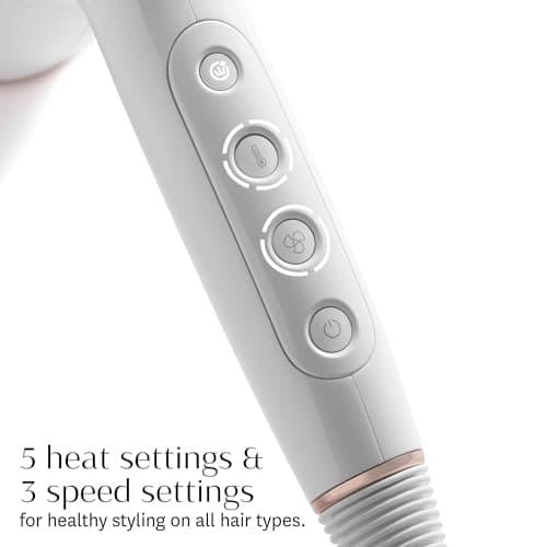 T3 AireLuxe Professional Ionic Hair Dryer and Brush Set, with 5 Heat and 3 Speed Settings, Ion Generator, Cool Shot, Includes Paddle Brush and 2.5" Round Brush 7