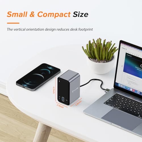 MacBook Pro Docking Station Dual Monitor with 2 4k HDMI Display,15 in 2 USB C Docking Station for MacBook with 2 HDMI, VGA, PD3.0, 7 USB Ports, RJ45 Ethernet & 3.5mm Audio (No Power Adapter) 8