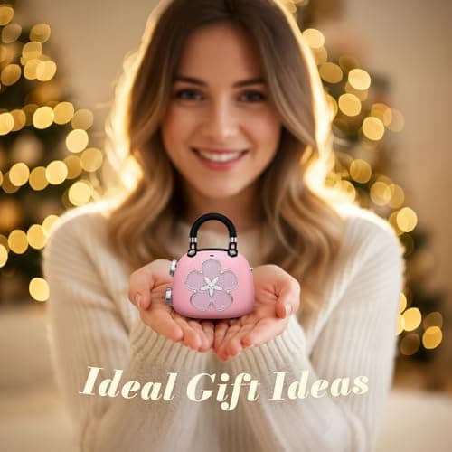 DOSS Candy 2-in-1 Mini Bluetooth Speaker & Cute Bag Charm with Loud Sound, Ideal Stocking Stuffer for Women, Girlfriend, Wife, BFF, Teen Girls, White Elephant Gift-Pink 7