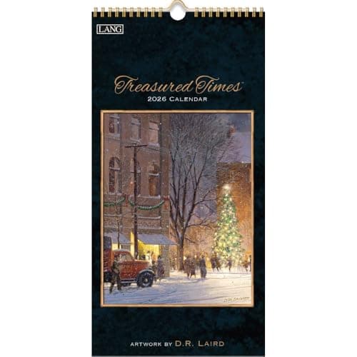 Lang, Treasured Times 2026 Vertical Wall Calendar, 8'' X 15.8'', 12-Month Calendar with Stapled Binding