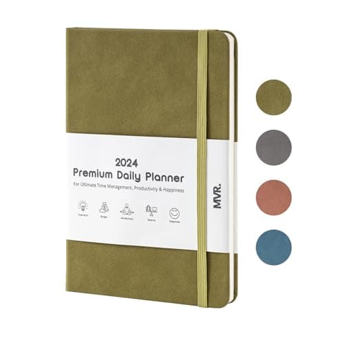 2024 Planner Daily planner 2024 Weekly planner notebook Monthly planner 2024 Budget planner 2024 A5 size 8.4" x 5.9" 208 pages Leatherette fabric with rich interior Agenda 2024