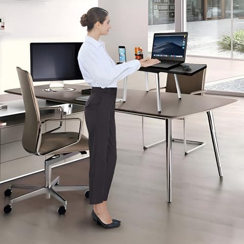 Portable Laptop Computer Stand Desk Table, Compact Foldable, Lightweight 3 lbs , Adjustable Height 19-29 inches, For Remote Work Travel Home Office School 5