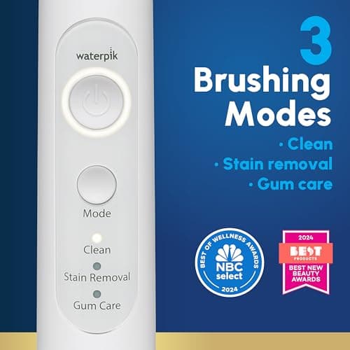 Waterpik Sensonic Complete Care Water Flosser and Rechargeable Electric Toothbrush Combo Set for Teeth Cleaning and Flossing, CC-04, White, Packaging May Vary 6
