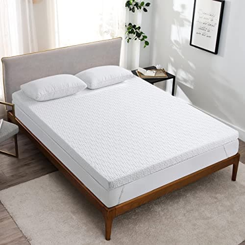 3 Inch Gel Memory Foam Cooling Mattress Topper Queen Size, Mattress Pad Cover for Pressure Relief, Bed Topper with Removable Cover，Soft & Breathable 7