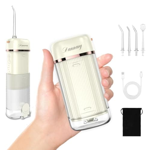 Water Dental Flosser for Teeth, Cordless Oral Irrigator Waterflosser, Rechargeable Water Teeth Cleaner Pick,Home & Travel Collapsible Water Flossers for Teeth & Braces Care