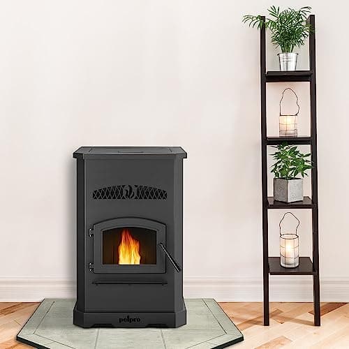 PelPro PP150 Pellet Stove for Home Heating - 150 lb Hopper, 49,200 BTU Heats up to 2,500 Sq. Ft., Easy-Dial Temp Control, Built-in Thermostat with Auto-Ignition, Powerful & Quiet 265CFM Blower 7
