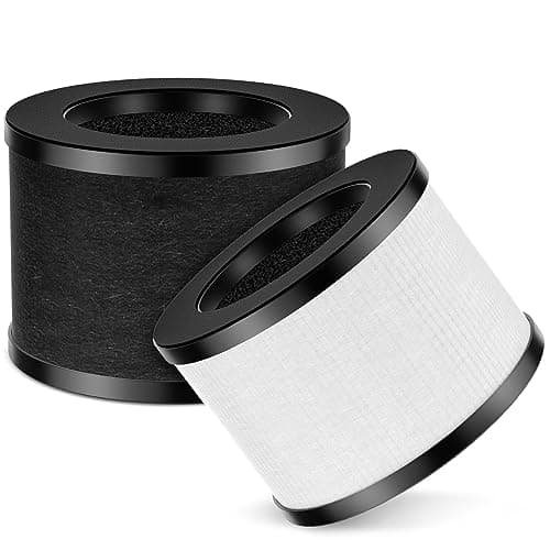 2 Pack TZ-K1 Replacement Filter Compatible with ToLife TZ-K1 Air Puri-fier, MK01 MK06, FreAire KN6391 Air Purifiers and VOOPNU DH-JH12 Air Purifier, 3-in-1 HEPA High-Efficiency Activated Carbon Filter 9
