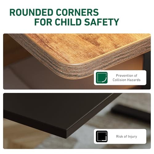 FEZIBO 55 x 24 Inches Standing Desk with Drawer, Adjustable Height Electric Stand up Desk with Storage, Sit Stand Home Office Desk, Ergonomic Computer Desk, Rustic Brown 5