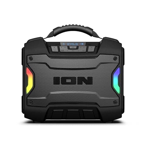 Ion Audio Tailgater TD Rugged Bluetooth Speaker, Black (Renewed)