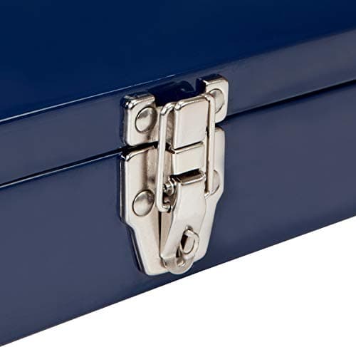 TCE ATB102U Torin 16" Hip Roof Style Portable Steel Tool Box with Metal Latch Closure, Blue 5
