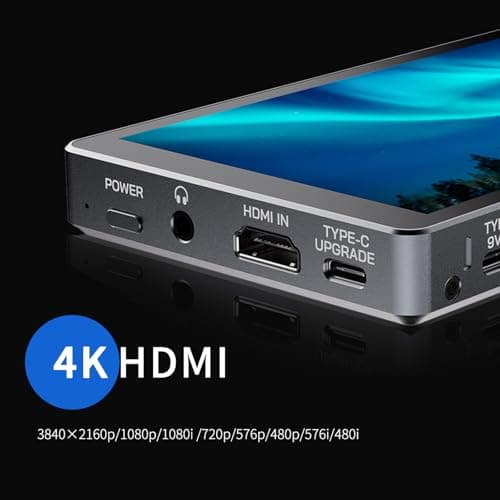 FEELWORLD P6XL 6 inch Built in Battery Aluminium 1200nit Camera Field DSLR Monitor Touchscreen High Brightness Waveform 3D LUT HDR 4K HDMI Input Lightweight 8