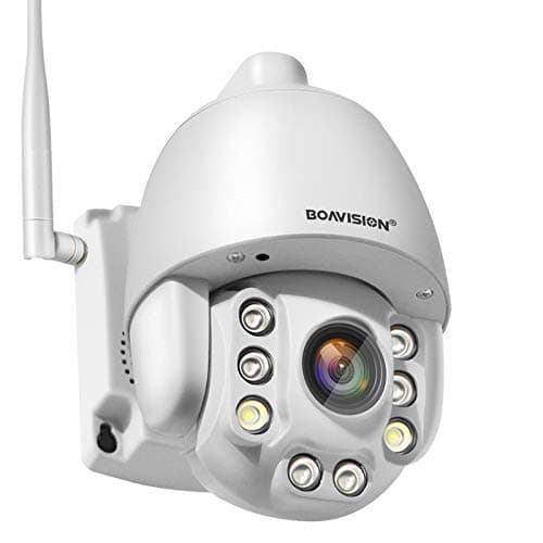 BOAVISION 5MP PTZ WiFi Camera, HD Outdoor Wireless IP Camera, Pan Tilt 5X Optical Zoom, Two Way Audio, 196ft Full Color Night Vision, Dome Security Cameras CamHipro Protocol
