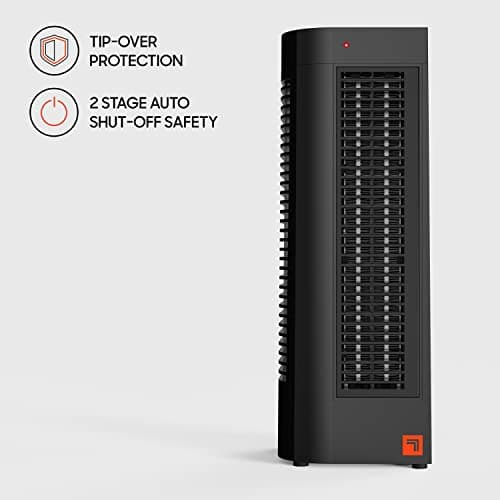 Sharper Image CERAMIC 3 Personal Tower Space Heater with 2 Heat Settings, Tip-Over Protection, Cool Touch Case, Touch Controls 4